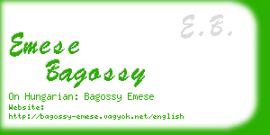 emese bagossy business card